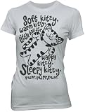 Soft Kitty Warm Kitty Ladies White Fitted T-Shirt