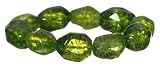 Dyed Green Crystal Nugget Beaded Stretch Bracelet