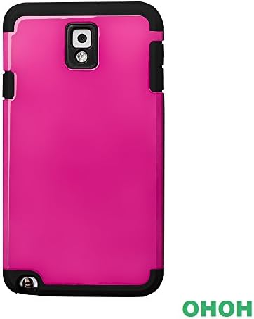 Note 3 case,Samsung Galaxy Note 3 case,OHOH [Shockproof] [Drop Resistance] [Dirtproof] Super Defender Shield Series Built-in Screen Protector for Samsung Galaxy Note 3 case(Pink)