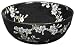 Asian Design Tableware Dishes - 11 Plum Blossoms on Black Porcelain Pottery Fruit Bowl