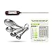 Meat Thermometer for Cooking - Instant Read - for All Cooking Food, Candy - Also Includes Measuring Spoon Set and Cooking Chart by a Prepared Kitchen