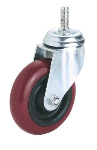 Steelex D2617 5-Inch 300-Pound Threaded Swivel Polyurethane Plate Caster