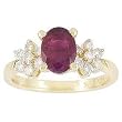 14K Yellow Gold Ruby and Diamond Ring
