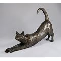 James Stretching Cat Bronze Sculpture By Paul Jenkins
