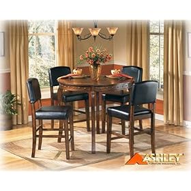 Lakota 5 Pcs Pub Table with 4 Bar Stools By Ashley Furniture by Lakota