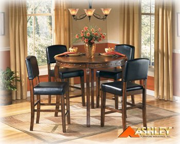 Lakota 5 Pcs Pub Table with 4 Bar Stools By Ashley Furniture