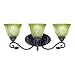 Westinghouse 69046 Cedar Forrest Three-Light Wall Fixture, Antique Bronze Finish with Seeded Oliveta Globe