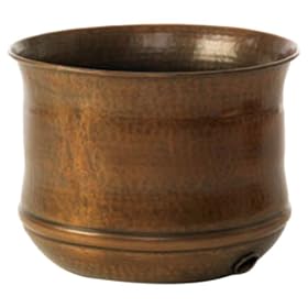 Liberty Garden Products 1904 Hammered Copper Garden Hose Pot - Aged Copper