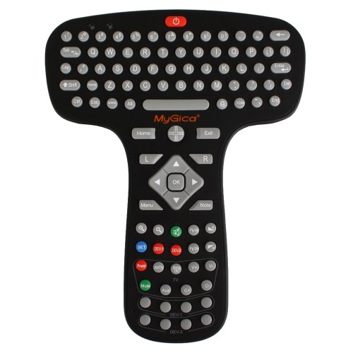 MyGica KR200-2 Multimedia HTPC Action Remote, Wireless QWERTY Keyboard/Mouse, Quick Buttons, Raise-in Rechargeable Battery