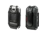 PREMIUM ELITE EXEUTIVE LAMBSKIN LEATHER CASE (With 2 Optional Belt Clips; 1 Swivel Clip, 1 Spring Clip) for LG CU575 TRAX - RETAIL PACKAGING