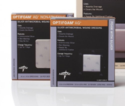 Medline Optifoam Ag 4x4 NON-Adhesive Dressing Case of 100 #MSC9614EP Medline Optifoam Ag 4x4 NON-Adhesive Dressing Case of 100 #MSC9614EP