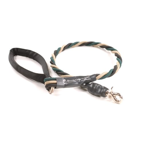Dog Leash Green/Black/Gold Bungee Pupee up to 65 pounds 3ft