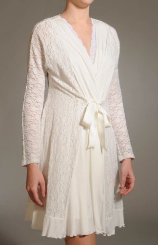 Carole Hochman Midnight Moonlit Lace Robe (134133)