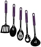 Chef Craft 42053 5-Piece Kitchen Tool Set, Purple