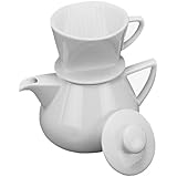 Coffee Maker - Drip with Pot, White Porcelain 19oz.