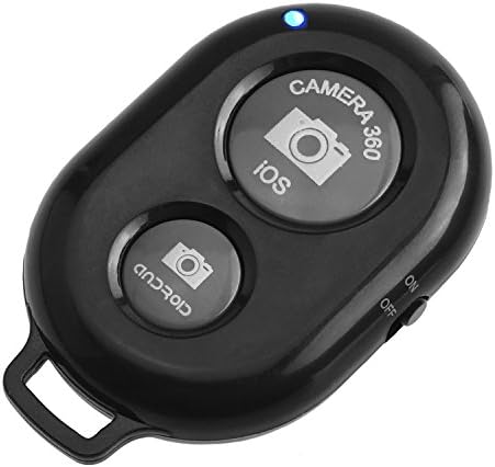 Bluetooth Remote Control - Wireless Remote for Smartphones - Suitable for Camera Shutter Release for Photos and Selfies - Compatible with Apple IOS and Android / iPhone / iPad / Samsung Galaxy / and Other Cell Phones and Tablets (Black)