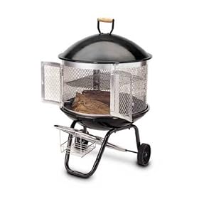 Patio Hearth Pro 28-Inch Portable Fireplace with BBQ Grill and Cooking Tools by 