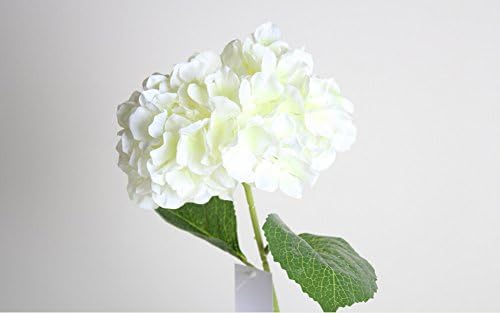France Wispun Faux Artificial Silk Floral Flower Bouquet Hydrangea Home Hotel Floral Decor 1 Bouquet White