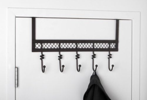 OVER THE DOOR HOOK WITH 5 HOOKS- OIL RUBBED BRONZE FINISH