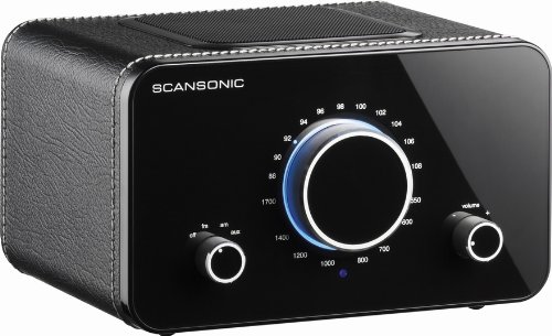 Scansonic R2 FM/AM Tabletop Radio schwarz leder