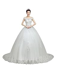 Lace-Up Beaded Off the Shoulder  Dress with a Court Train 