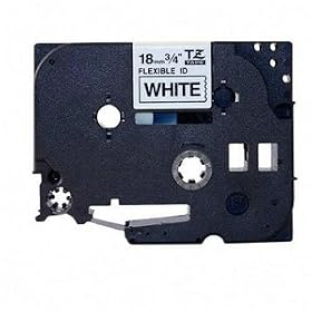 Brother 3/4IN Black on White Flexible ID Tape ( TZFX241 )