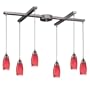 ELK Lighting 110-6FR 6 Light Milan Multi Pendants Island Light,
