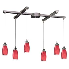 ELK Lighting 110-6FR 6 Light Milan Multi Pendants Island Light,