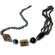 HinsonGayle "Adriana" Black Pearl Rope Necklace