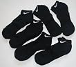 Nike Men's Performance Moisture Wicking Low Cut Socks 6 Pair - Shoe Size: 8-12 - Black