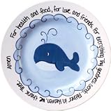 personalized prayer plate - whale