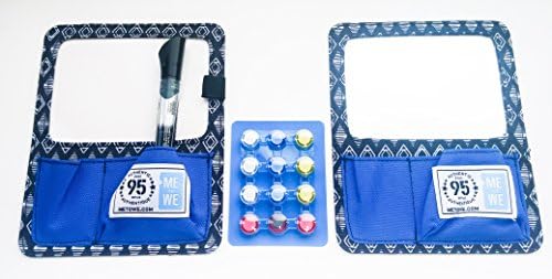 'ME to WE Charitable Foundation' Magnetic Blue Locker Mirror and Dry Erase Board with Pockets, Bold Black Marker and Colorful Locker Magnets