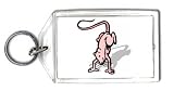 Keychain with trick, pink, rat, handstand, rodent