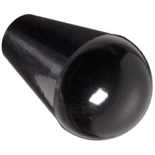 DimcoGray Black Phenolic Ball Tapered Knob Female, Brass Insert: 5/16-18" Thread x 7/16" Depth, 1" Diameter x 1-5/8" Height x 1/2" Hub Dia