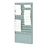 Steelmaster Time Card/Ticket Message Rack, Gray