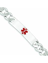 Genuine .925 Sterling Silver Polished Medical Curb Link Id Bracelet 38 Grams 8.5 Inch Length. 100% Satisfaction Guaranteed.
