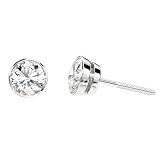 14k White or Yellow Gold Bezel-Set Stud Earrings (2 cttw, H-I Color, I1 Clarity)