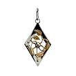 Rose Gold Leaf Spiral 18K White Gold Diamond Pendant - Dahlia Classic Collection