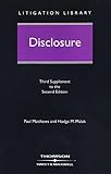 Disclosure : third supplement