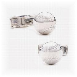 Sterling Baseball Cufflinks