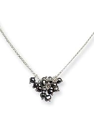 Sterling Silver 16in Freshwater Cultured Peacock Pearl Necklace Metal Wt- 4.11g