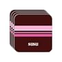 Personal Name Gift - "SUSU" Set of 4 Mini-Mousepad Coasters (pink design)