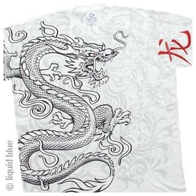 LIGHT FANTASY T-Shirt - White Dragon (White)