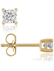 1/2 CT Diamond Stud Earrings 14k Gold (I1-I2 Clarity)