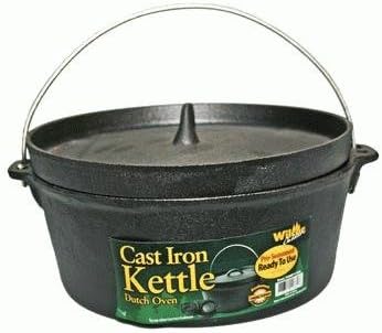 Cast Iron Kettle Dutch Oven 4.5qt (Pre-Seasond, Ready to Use)