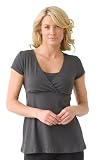Chic Crossover Empire Waist Short Sleeves Nursing Top (95% modal 5% spandex)