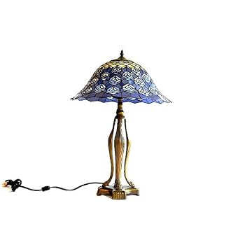 A Tiffany Style Peacock Feather Table Lamp with Free Shipping by Cozy Life