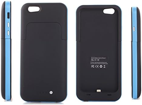 For Iphone6 4.7 Inch Power Bank External Charger Backup Cover Battery Case 3800mah (Sky blue)