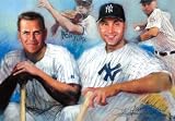 Professionally Framed Alex Rodriguez DEREK JETER New York Yankees POSTER - 11x17 with RichAndFramous Black Wood Frame