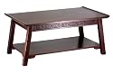 Winsome 94740 Chinois Coffee Table with Shelf - Antique Walnut